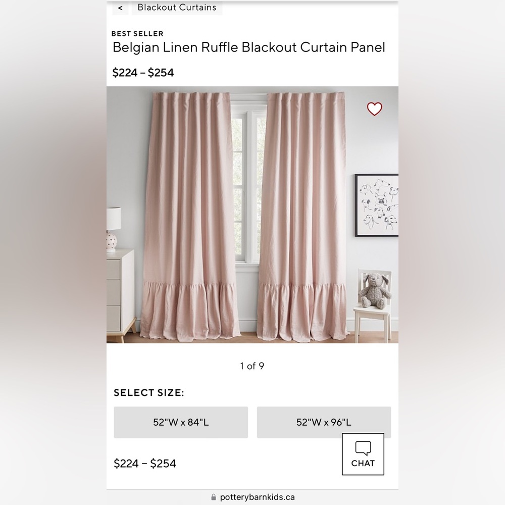 Brand new pottery barn kids black out curtains